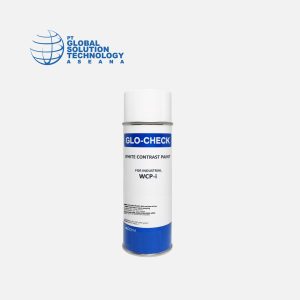 White Contrast Paint WCP-i aerosol by PT Global Solution Technology Aseana for Magnetic Particle Inspection NDT providing high contrast white background coating for industrial inspection