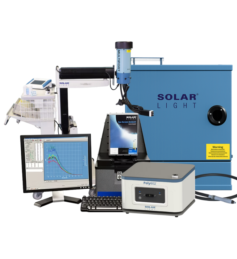 EMAT DE-1000, EMAT DE-4000, SPF-290AS™, Poly602®, Solar light simulator multiport model 601, Solar light simulator single port