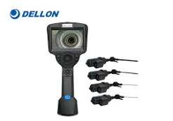Dellon GX HD Industrial Videoscope with HD camera, 360° joystick articulation, and touchscreen for non-destructive testing (NDT), industrial visual inspection, and pipeline inspection.