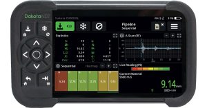 Dakota CMX10-DL ultrasonic thickness gauge for accurate wall thickness measurement in corrosion inspection, manufacturing, oil and gas, and industrial NDT applications.