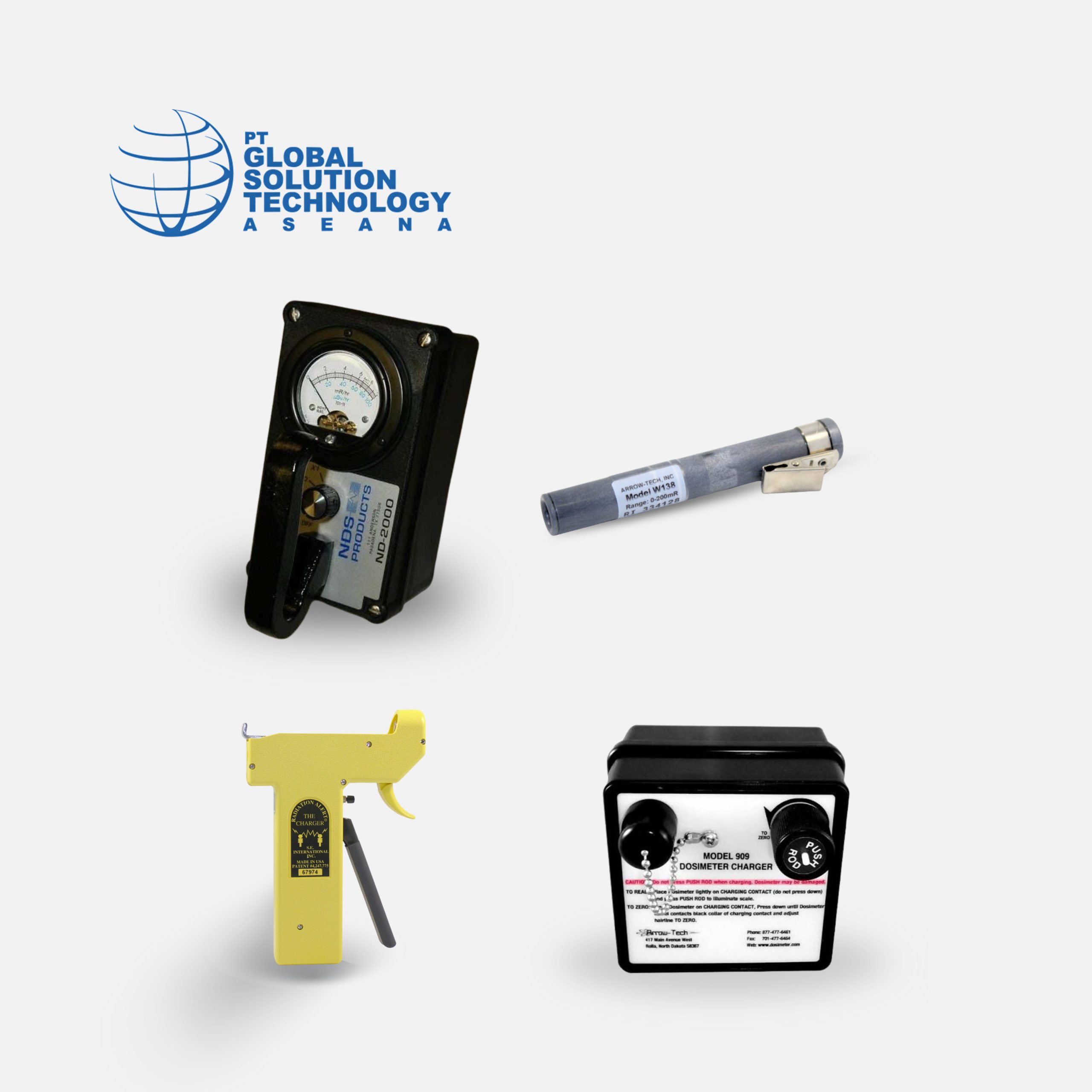 Radiation measurement and protection equipment untuk mengukur tingkat radiasi serta memberikan perlindungan bagi personel dan lingkungan kerja.